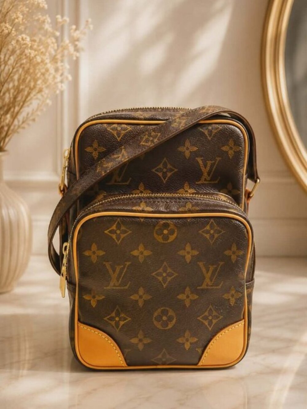 Authentic Louis Vuitton Monogram Amazone Crossbody Bag Vintage Shoulder Bag